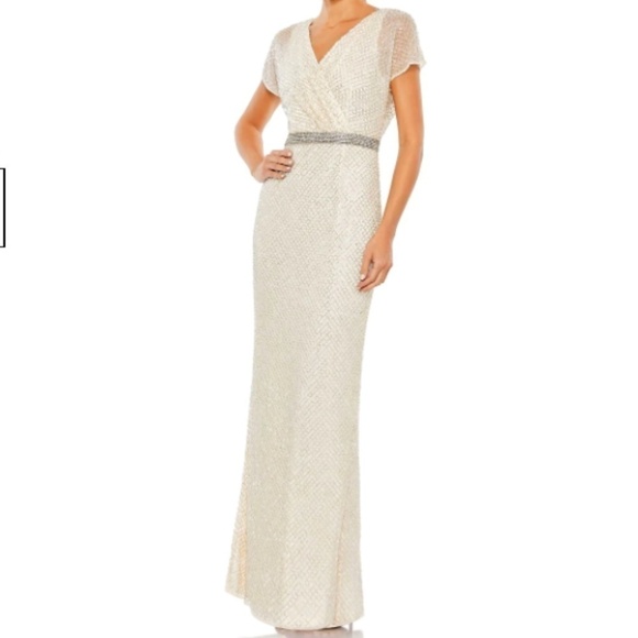 MAC DUGGAL Wedding Bridal Formal Cocktail Black Tie Long Gown • Size 12 NWT - Picture 1 of 4